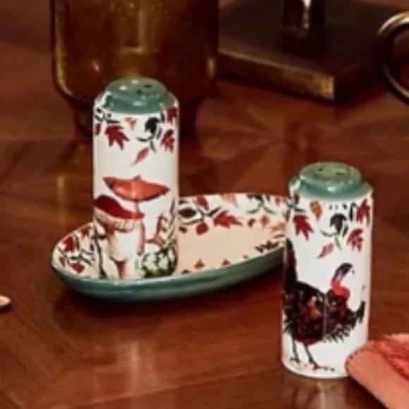 NWOT Anthropologie Inslee Fariss Thanksgiving Salt and Pepper Shakers - Picture 2 of 2